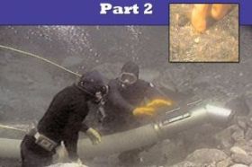 Advanced Dredging Techniques V.2 PT2 - SKU B349B Long-experienced author, Dave McCracken, shares a wealth of insight and USEFUL information about dredging for gold. Of primary importance to any gold dredger are the chapters on prospecting in hard-packed, natural streambeds, and production dredging. But Dave also covers other very valuable information, such as: which boulders to look for in the streambed that will help you locate pay streaks; a complete rundown on underwater boulder winching techniques; deep water dredging; fast water dredging; cold water dredging; how to care for, modify and repair wet or dry suits, hot water systems; recovering 100% of the free gold out of dredge concentrates with miminal time and effort; and a long list of new tricks of the dredging trade. Dave also carefully outlines the fundamentals of how to go about being continuously successful in gold dredging. His essay about positive stress ("gold fever") is reason all by itself to read this book! This book should rightfully be called: "What every gold dredger should know - Part 2."