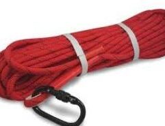 This extra heavy duty rope is our strongest available and ideal for magnet fishing with our larger magnets. Eight inner strands make it exceptionally strong for its weight and size. Save time and frustration trying to tie the perfect knot - comes with the end sewn, looped with plastic thimble, and heat shrink tubing to keep it from coming undone. High quality carabiner, rated to 5600 lbs is included with the rope. Specifications: Double Braided Polyester 5,680 lb Breaking Strength 0.40" diameter (10mm) 8 inner strands Rot and UV Fading Resistant Not suitable for climbing This rope will not fit in the Brute Boxes.