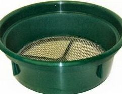 8 Mesh Classifying Sieve This Classifying Sieve enables you to classify your material before processing it through your sluice box or gold pan. Made of high-impact plastic and .130 inch stainless steel mesh, this sieve will save you time and improve your recovery. Conveniently sized to fit over most 5-gallon buckets and can be stacked with other sieves for graduated classification.