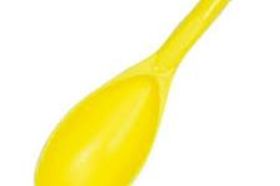 YELLOW TREASURE SCOOP Reinforced plastic scoop designed to recover nuggets and help you locate them in the scoop with your detector.
